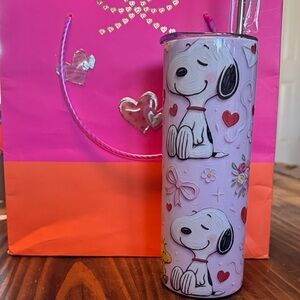 Peanuts Snoopy Valentine Tumbler with Straw Set